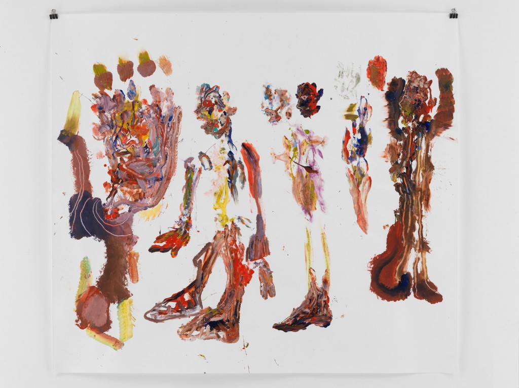 4 Und Das Ding, 2010, Mischtechnik auf Papier, 133,5 x 110 cm