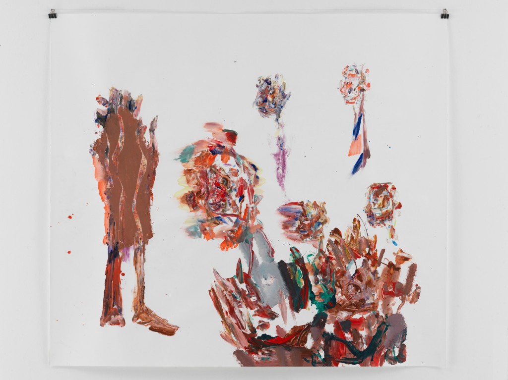 Burg Vorne, 2010, Mischtechnik auf Papier, 133,5 x 110 cm